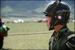 Chinese Soldier Guarding Horse Race
