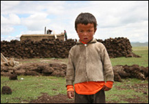 Boy at Naqu Homestead